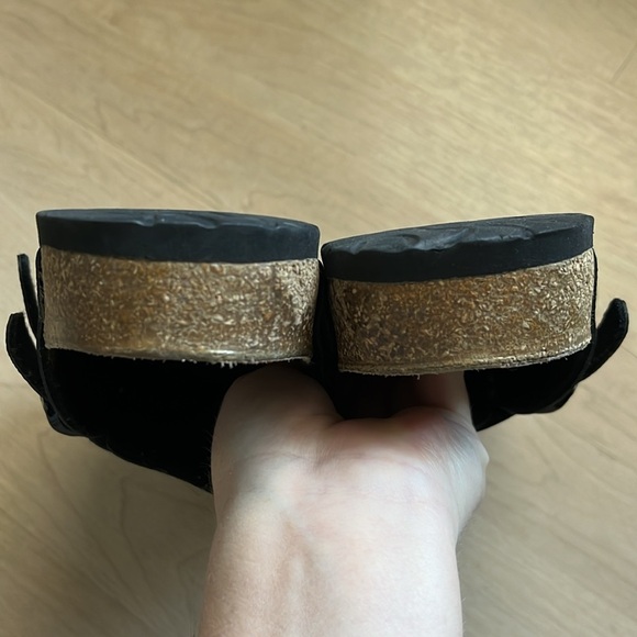 Birkenstock Birki’s Boston Clogs Black Cork Double Buckle Size Women’s 8 Men’s 6 - Picture 6 of 9